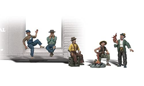 Woodland Scenics N Scale Scenic Accents Figures/People Set Hobos (5)