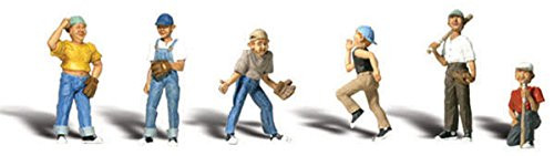 Woodland Scenics HO Scale Scenic Accents Figures/People Baseball Players II (6)