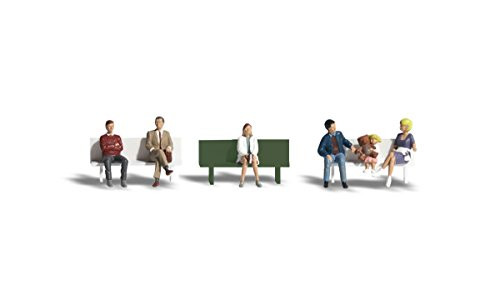 Woodland Scenics HO Scale Scenic Accents Figures/People Set Bus Stop People (6)
