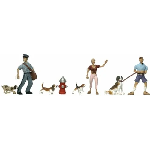 Woodland Scenics HO Scale Scenic Accents Figures/People Set People & Pets (6)