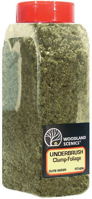 Woodland Scenics Model Railroad Landscape Underbrush Foliage Shaker Olive Green