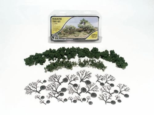 Woodland Scenics Realistic Trees Kits Medium Green Deciduous 3/4" to 3" 21-Pk
