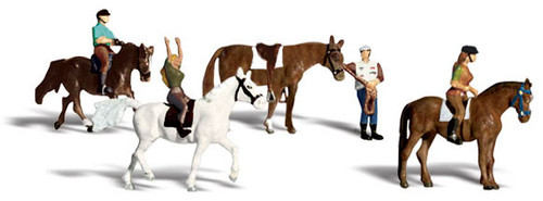Woodland Scenics HO Scale Scenic Accents Figures/People Set Horseback Riders (4)