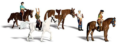 Woodland Scenics HO Scale Scenic Accents Figures/People Set Horseback Riders (4)