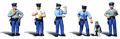 Woodland Scenics N Scale Scenic Accents Figures/People Set Policemen/Cops (6)