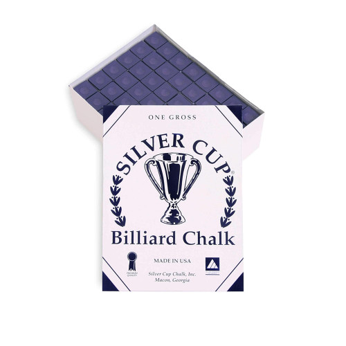 Silver Cup Purple Pool Billiard Cue Stick Chalk (144 Pack)