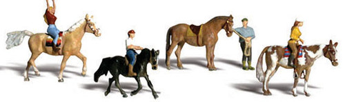 Woodland Scenics N Scale Scenic Accents Figures/People Set Horseback Riders (4)