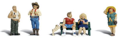 Woodland Scenics N Scale Scenic Accents Figures/People Set Full Figured Folk (6)