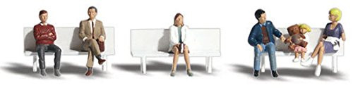 Woodland Scenics N Scale Scenic Accents Figures/People Set Bus Stop People (6)