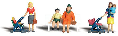 Woodland Scenics HO Scale Scenic Accents Figures/People Set Moms & Kids (6)
