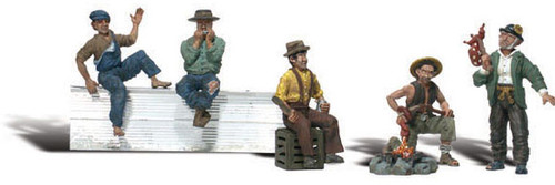 Woodland Scenics HO Scale Scenic Accents Figures/People Set Hobos (6)