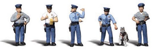 Woodland Scenics HO Scale Scenic Accents Figures/People Set Policemen (6)