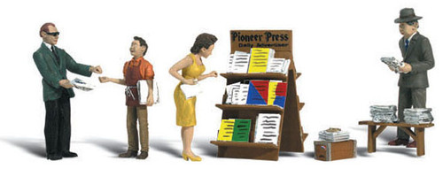 Woodland Scenics N Scale Scenic Accents Figures/People Set Newsstand