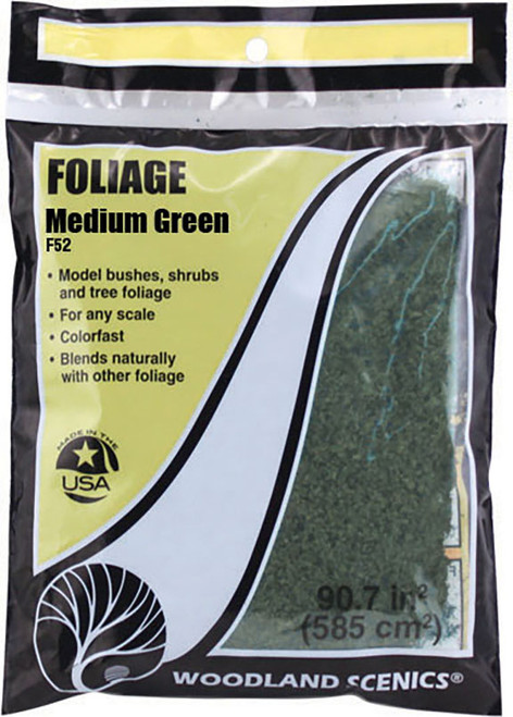 Woodland Scenics Model Railroad Landscape Foliage Medium Green