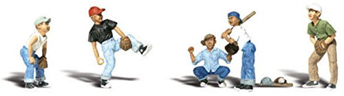 Woodland Scenics N Scale Scenic Accents Figures/People Baseball Players I (5)