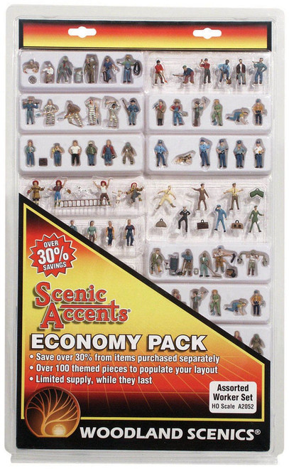 Woodland Scenics HO Scale Scenic Accents Figures/People Assorted Workers (100+)
