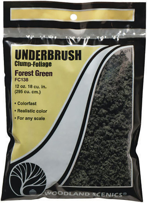 Woodland Scenics Model Railroad Landscape Underbrush Clump-Foliage Forest Green