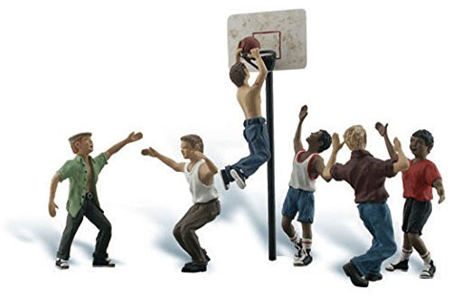 Woodland Scenics HO Scale Scenic Accents Figures/People Set Shootin' Hoops
