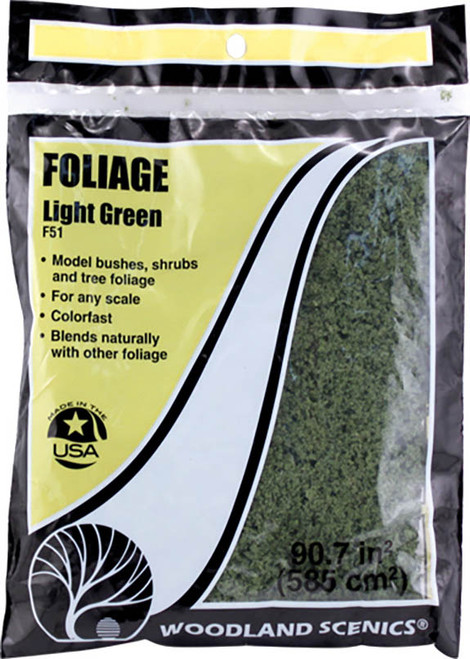 Woodland Scenics Model Railroad Landscape Foliage Light Green