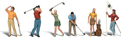Woodland Scenics HO Scale Scenic Accents Figures/People Set Golfers (6)