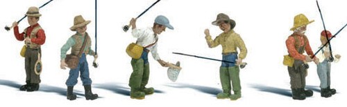 Woodland Scenics N Scale Scenic Accents Figures/People Set Fly Fishermen (6)