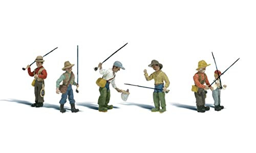 Woodland Scenics N Scale Scenic Accents Figures/People Set Fly Fishermen (6)