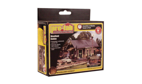 Woodland Scenics N Scale Pre-Fab Building/Structure Kit Woodland Station
