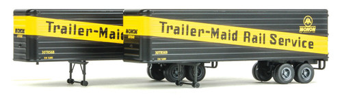 Walthers HO Scale 35' Fluted-Side Truck Trailers 2-Pack Monon