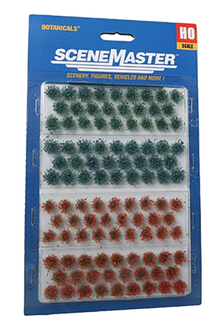 Walthers HO Scale Scenery Kit Grass Tufts (104-Pack) Wildflower Patches