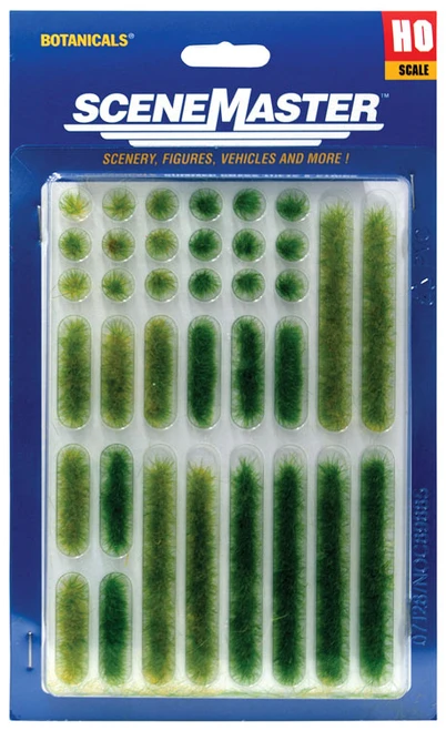 Walthers HO Scale Scenery Kit Grass Tufts & Strips 18 Each Summer