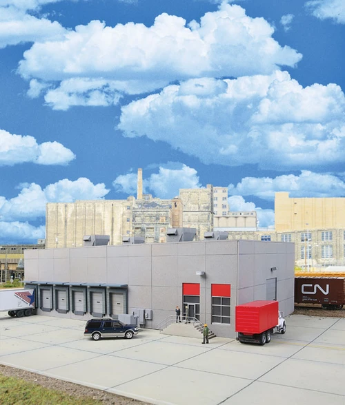 Walthers Cornerstone HO Scale Building/Structure Kit Modern Concrete Warehouse