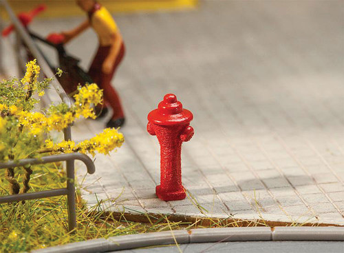 Walthers HO Scale Model Railroad Scenery Kit Fire Hydrants (10-Pack)