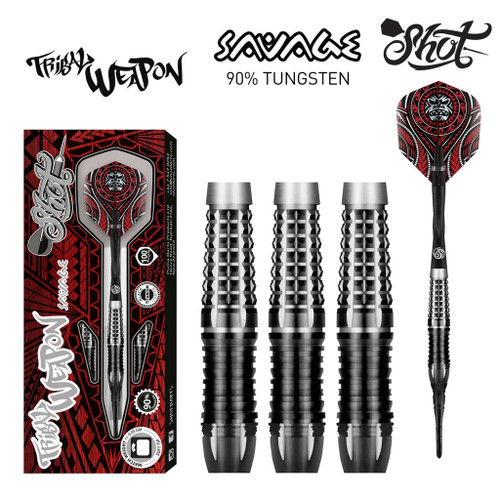 Shot Darts Tribal Weapon Savage Soft Tip Dart Set - 18g