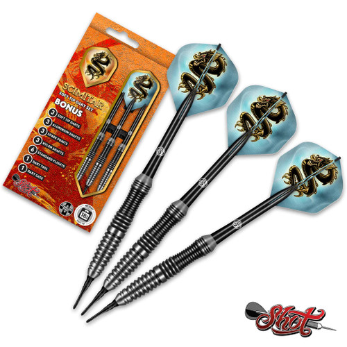 Shot Darts Scimitar Soft Tip Dart Set - 18g