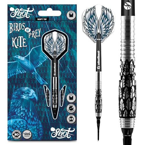 Shot Darts Birds of Prey Kite Soft Tip Dart Set - 18g