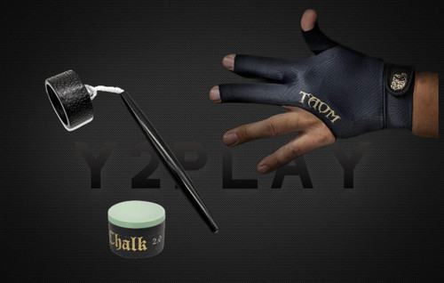 Circle Pocket Chalker Pack - Taom Snooker 2.0 Chalk and Taom Left Hand Large Glove