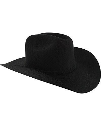 Stetson 4X Apache Black Buffalo Fur Felt Cowboy Western Hat - Size 7 3/4
