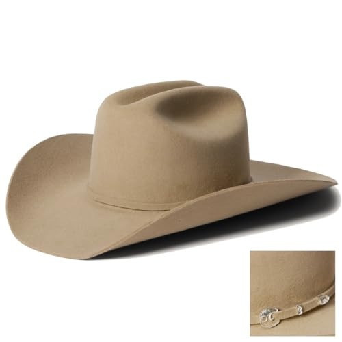 Stetson 4X Corral Silversand Buffalo Felt Cowboy Western Hat - Size 7 1/2