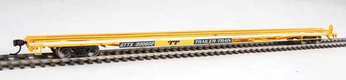 Walthers HO Scale 85' General American G85 Flatcar TTX/GTTX (Yellow) #300602