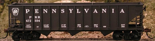 Bowser HO Scale 70-Ton 12-Panel 3-Bay Hopper Pennsylvania/PRR (Keystone) #667291