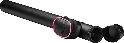 Casemaster Q-Vault 1x1 Supreme Black with Pink Trim Pool/ Billiard Cue Case