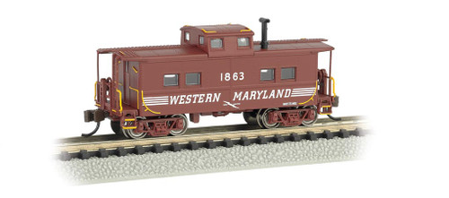 Bachmann N Scale Northeast-Style Steel Cupola Caboose Western Maryland/WM #1863