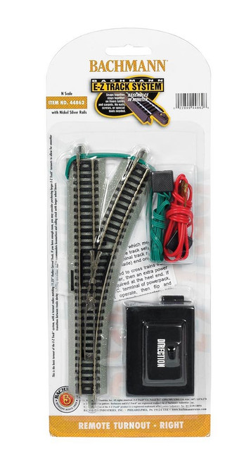 Bachmann N Scale Remote Turnout EZ-Track Roadbed Train Track Right Hand