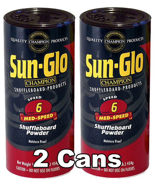 Sun-Glo Speed #6 Shuffleboard Table Powder Wax - 2 Cans