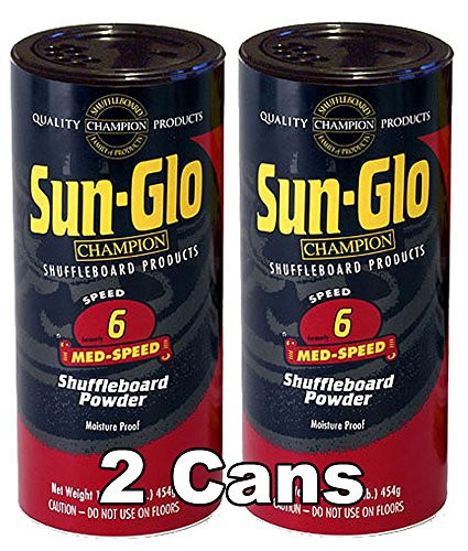 Sun-Glo Speed #6 Shuffleboard Table Powder Wax - 2 Cans