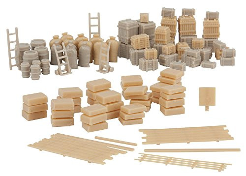 Walthers SceneMaster HO Scale Freight Loads/Crates/Sacks/Hand Truck/Boxes/Boards