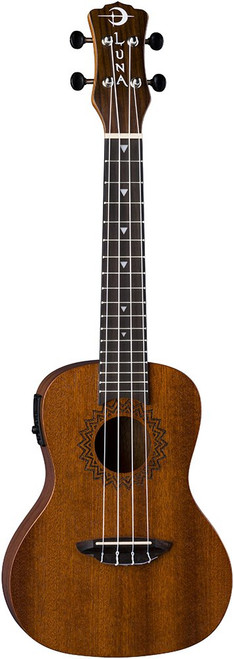 Luna Concert Uke Ukulele Vintage Mahogany Acoustic/Electric