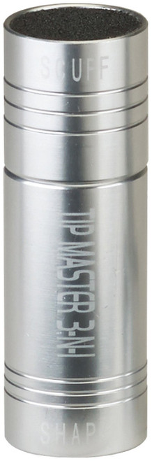 Cue/Case TIP MASTER 3-in-1 Tool - Pool Billiards Shaper/Scuffer/Tapper - Silver