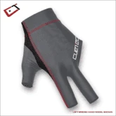 Cuetec AXIS Pool/Billiards Gray Glove; Right Bridge Hand, Medium