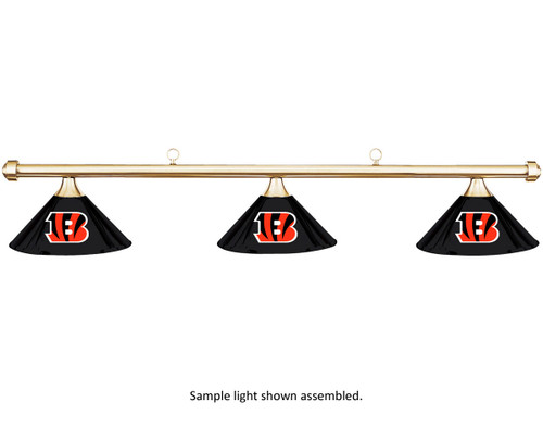 NFL Cincinnati Bengals Black Metal Shade & Chrome Bar Billiard